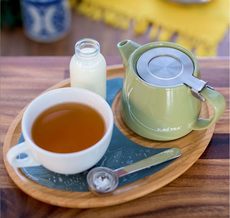 Obrázek ForLife konvička na čaj zelená s logem Suki, 530 ml